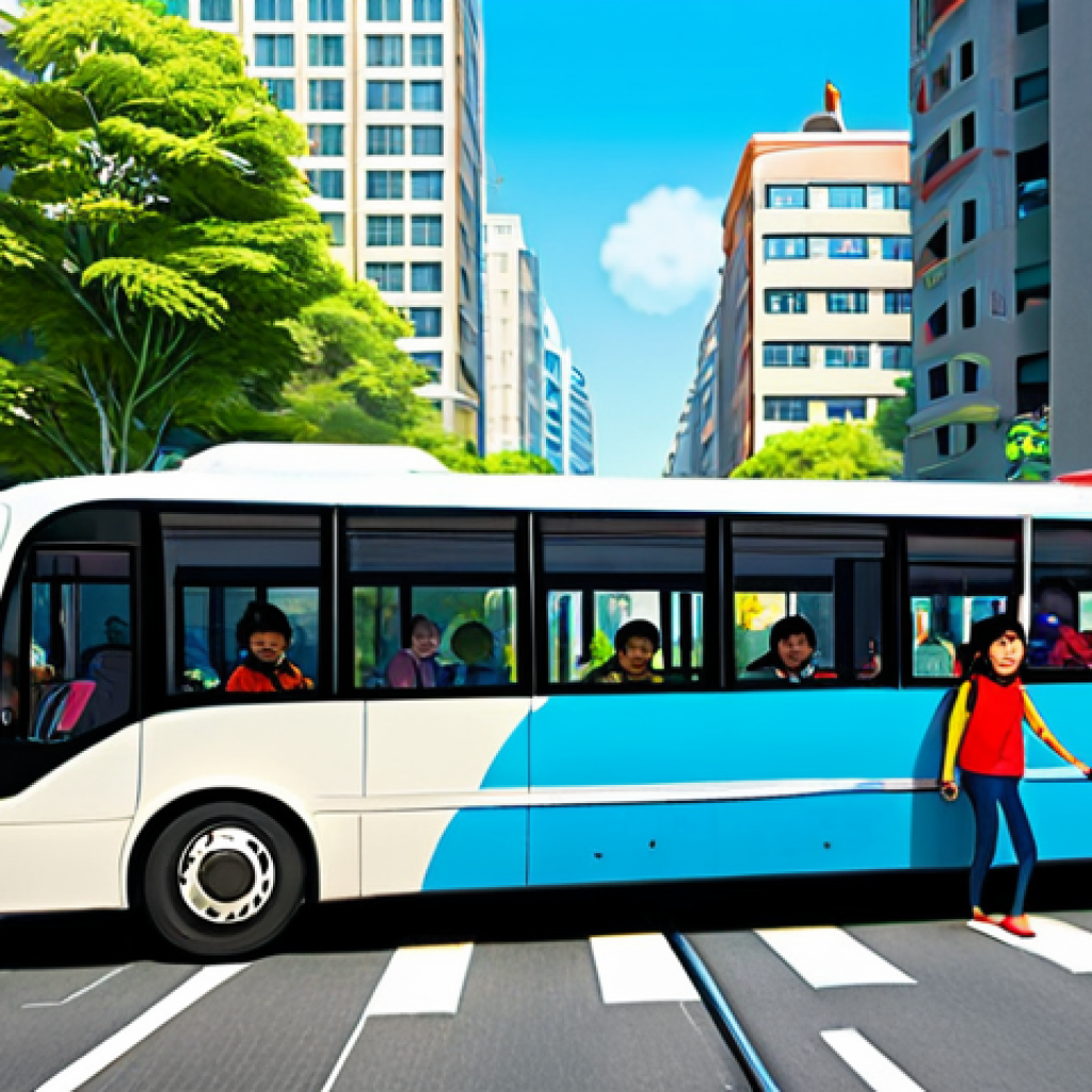 타요 관련 캐릭터 상품 - "A group of diverse and friendly-looking cartoon buses, including Tayo, Rani, Lani, and Gani, drivin...
