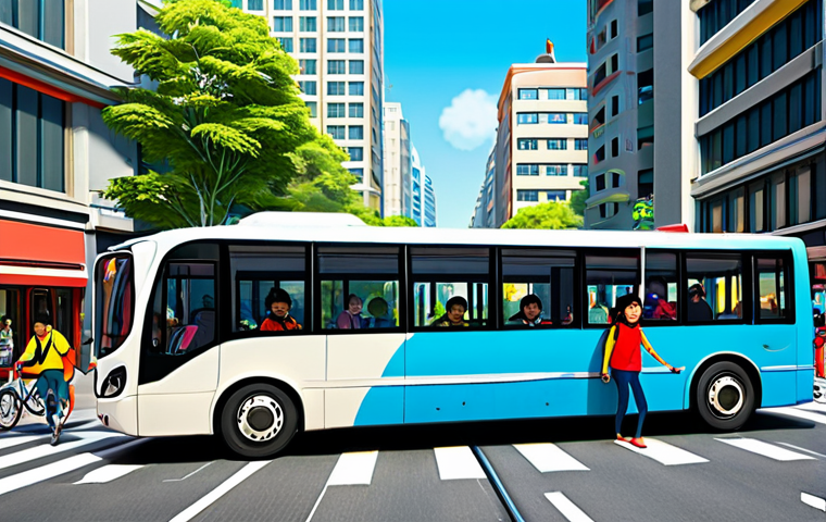 타요 관련 캐릭터 상품 - "A group of diverse and friendly-looking cartoon buses, including Tayo, Rani, Lani, and Gani, drivin...