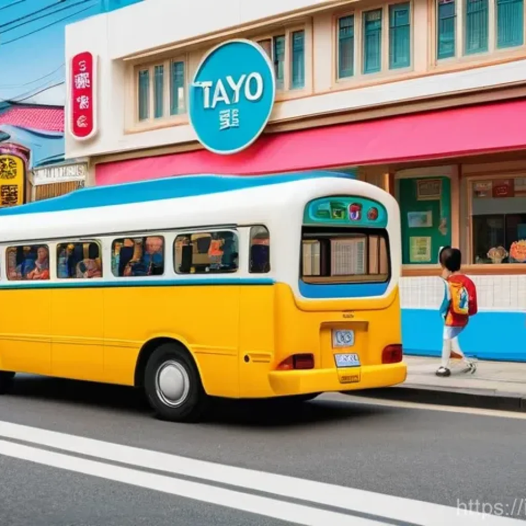 타요 한국과 해외 반응 차이 - **Tayo as a South Korean Cultural Icon:** A vibrant, cheerful scene in a bustling South Korean city ...