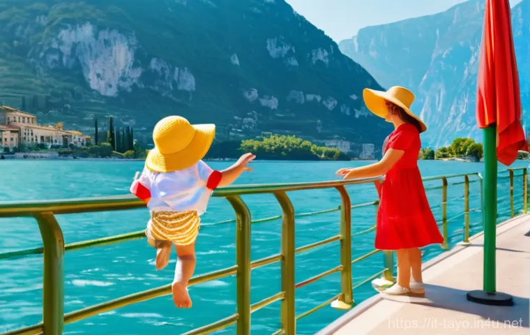 타요 관련 여행 콘텐츠 - **Italian Alps Train Journey:** A vibrant, sun-drenched scene inside a classic Italian train carriag...