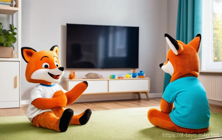 타요 관련 실시간 스트리밍 - **"The Enchantment of Live Streams for Little Ones"**
    A vibrant, heartwarming image of three div...