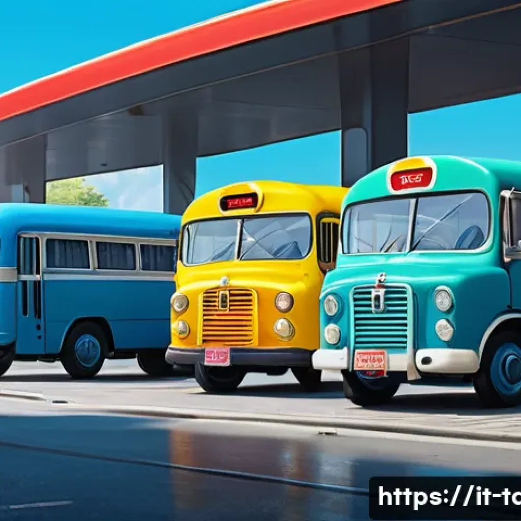 타요의 캐릭터별 명대사 - **Prompt 1: "The Heart of the Bus Station: A Scene of Friendship and Teamwork"**
A vibrant and b...