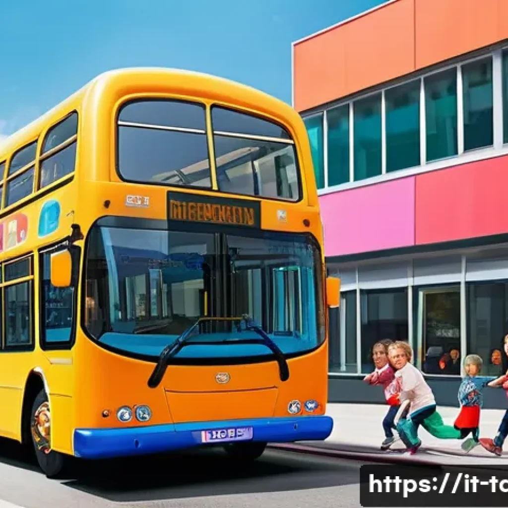 타요 캐릭터 성격 - A vibrant and colorful scene featuring animated anthropomorphic buses in a lively urban setting, eac...