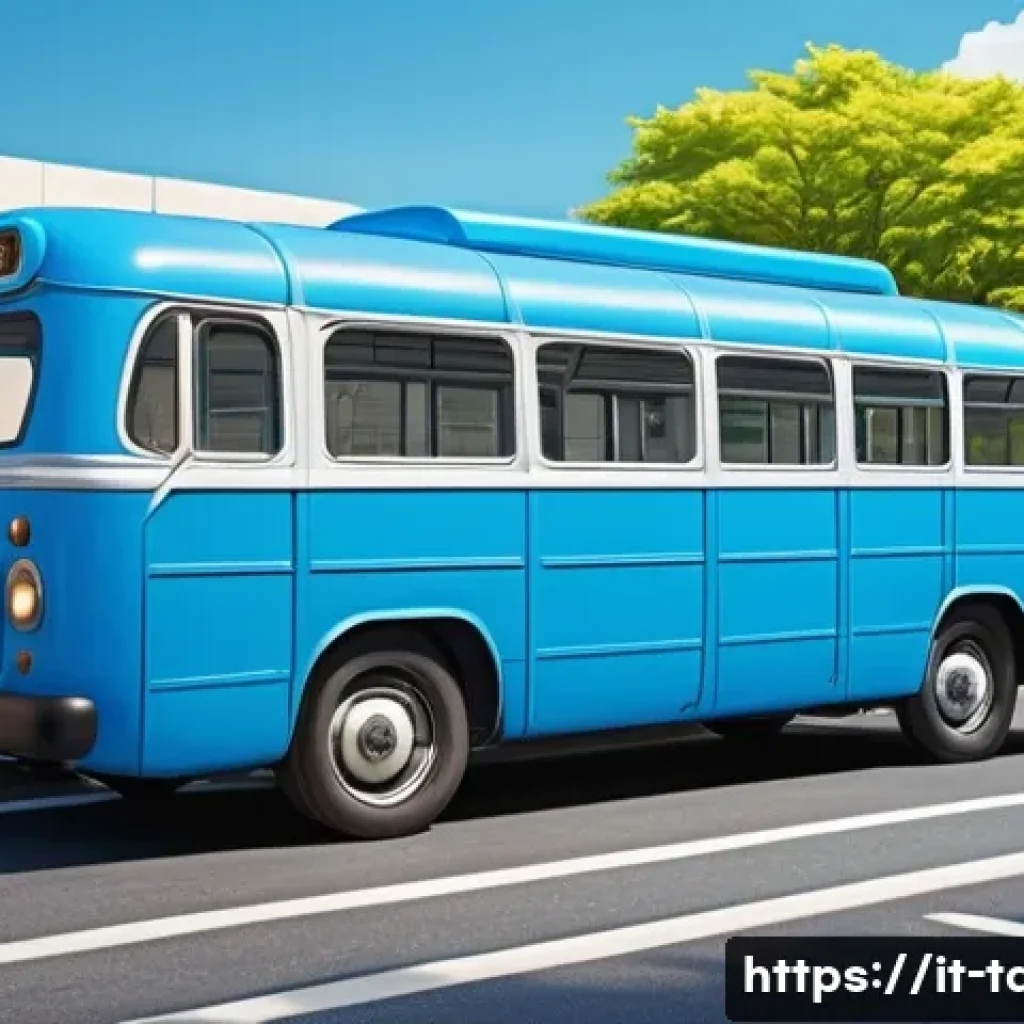 타요 캐릭터 컬러 심리 - A vibrant scene featuring Tayo, the blue bus character, radiating calm and reliability, set in a bri...