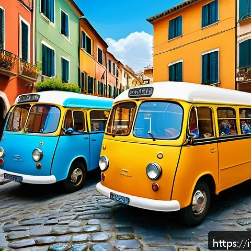 타요의 문화적 기여 - A cheerful group of colorful anthropomorphic buses, each with unique facial expressions and personal...