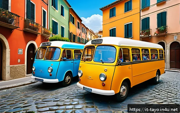 타요의 문화적 기여 - A cheerful group of colorful anthropomorphic buses, each with unique facial expressions and personal...