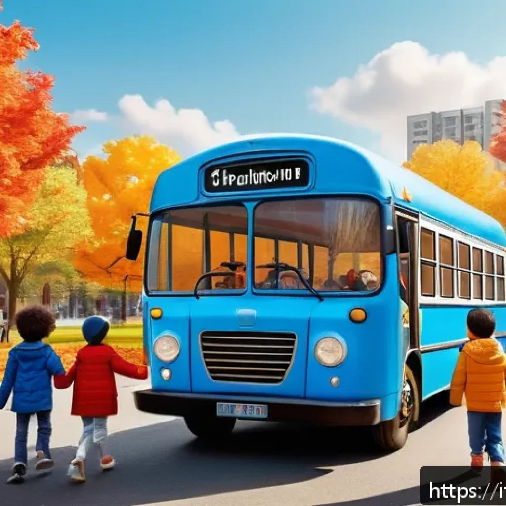 타요의 시즌별 스토리 전개 - A vibrant, colorful scene featuring Tayo the blue bus and his diverse group of friends &mdash; including b...