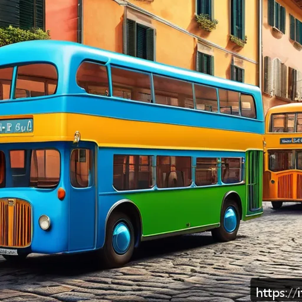 타요 제작 비하인드 스토리 - A vibrant 3D CGI scene featuring colorful, expressive animated buses and small vehicles inspired by ...
